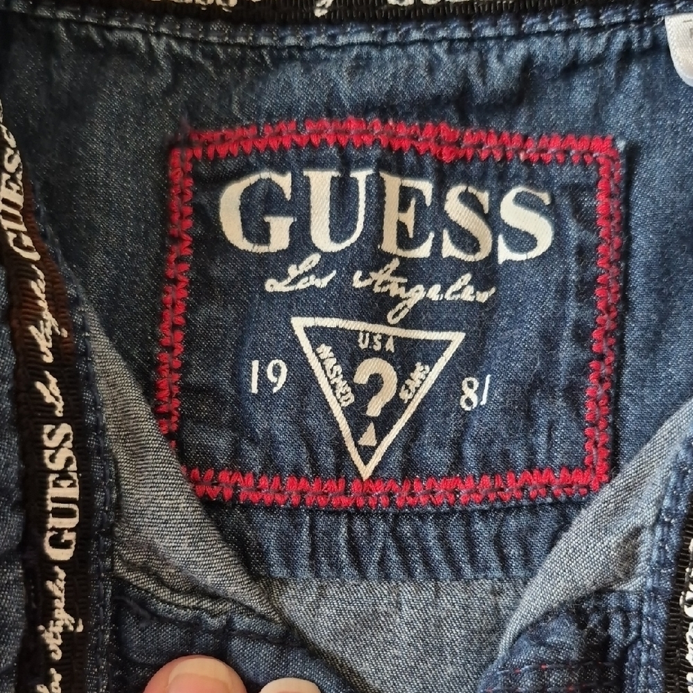 Guess Kids Navy Ruffle Dress - Picture 3 of 4
